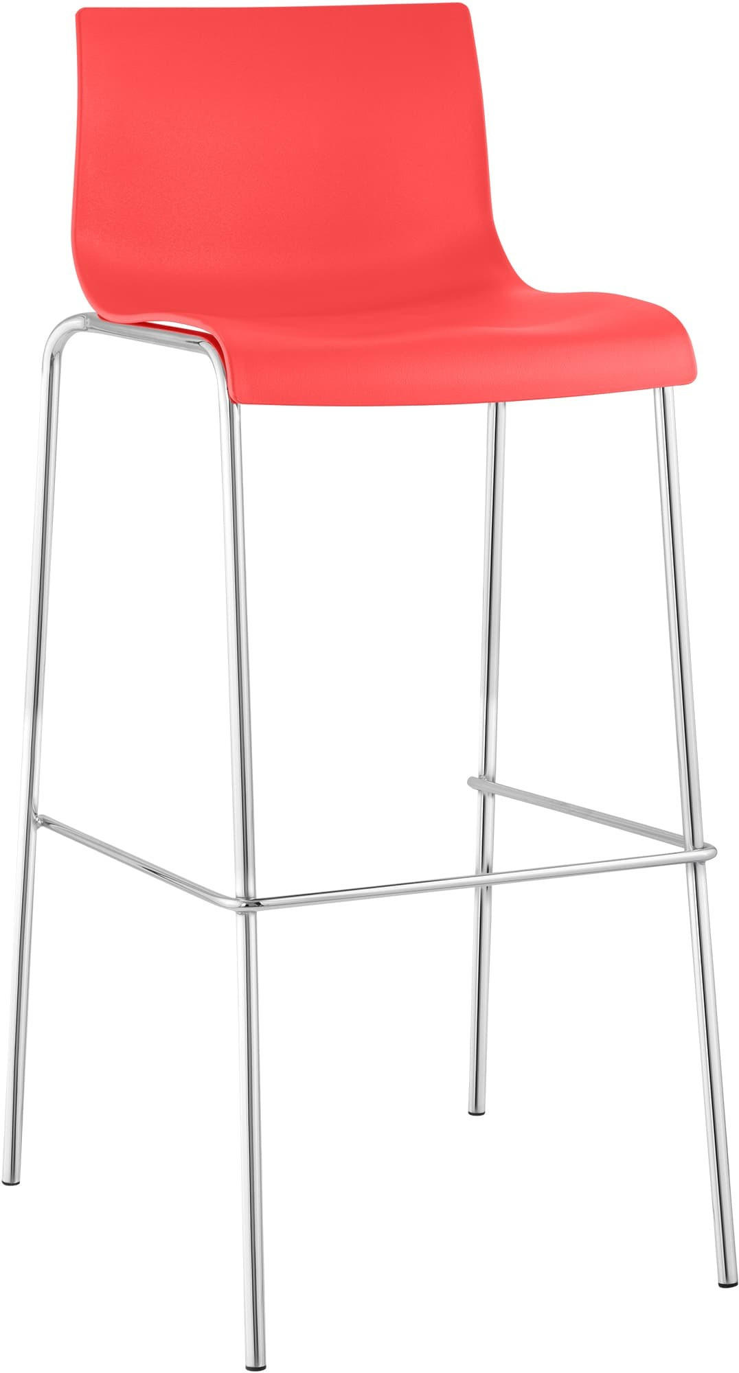 BARHOCKER Hover 100x43x48 cm rot - Rot, Kunststoff (43/100/48cm) - furnicato