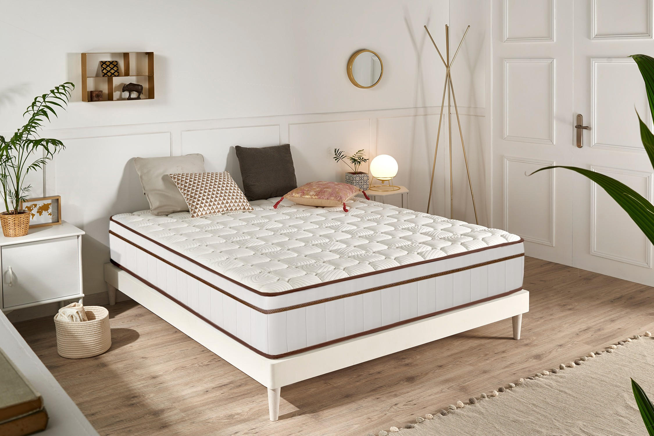 MATRATZE Hybrid Weiß 25 cm - 135X190 cm - Weiß, Textil (135/190cm) - Moonia