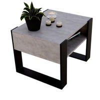 COUCHTISCH Karo65 65/45/53,6 - Dunkelgrau/Schwarz, Holzwerkstoff (53/65/45cm) - RAUMHIRSCH FURNITURE