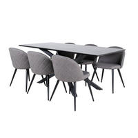 TISCHGRUPPE Grau - Grau, Holzwerkstoff (90/76/190cm) - ebuy24