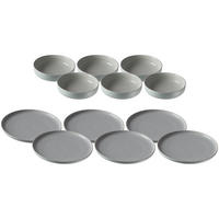TELLER UND SCHALENSET Jasper mint 12er Set - Mintgrün, Keramik (1/1/1cm) - Ritzenhoff Breker