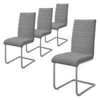 ESSZIMMERSTUHL grau 4er Set - Grau, Metall (40/102/57cm) - ML-DESIGN