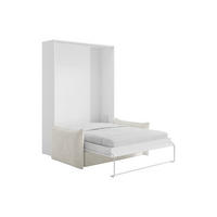 SCHRANKBETT - 2 Personen - holz - weiß Beganio - Weiß, Holz (140/200cm) - Vente-Unique