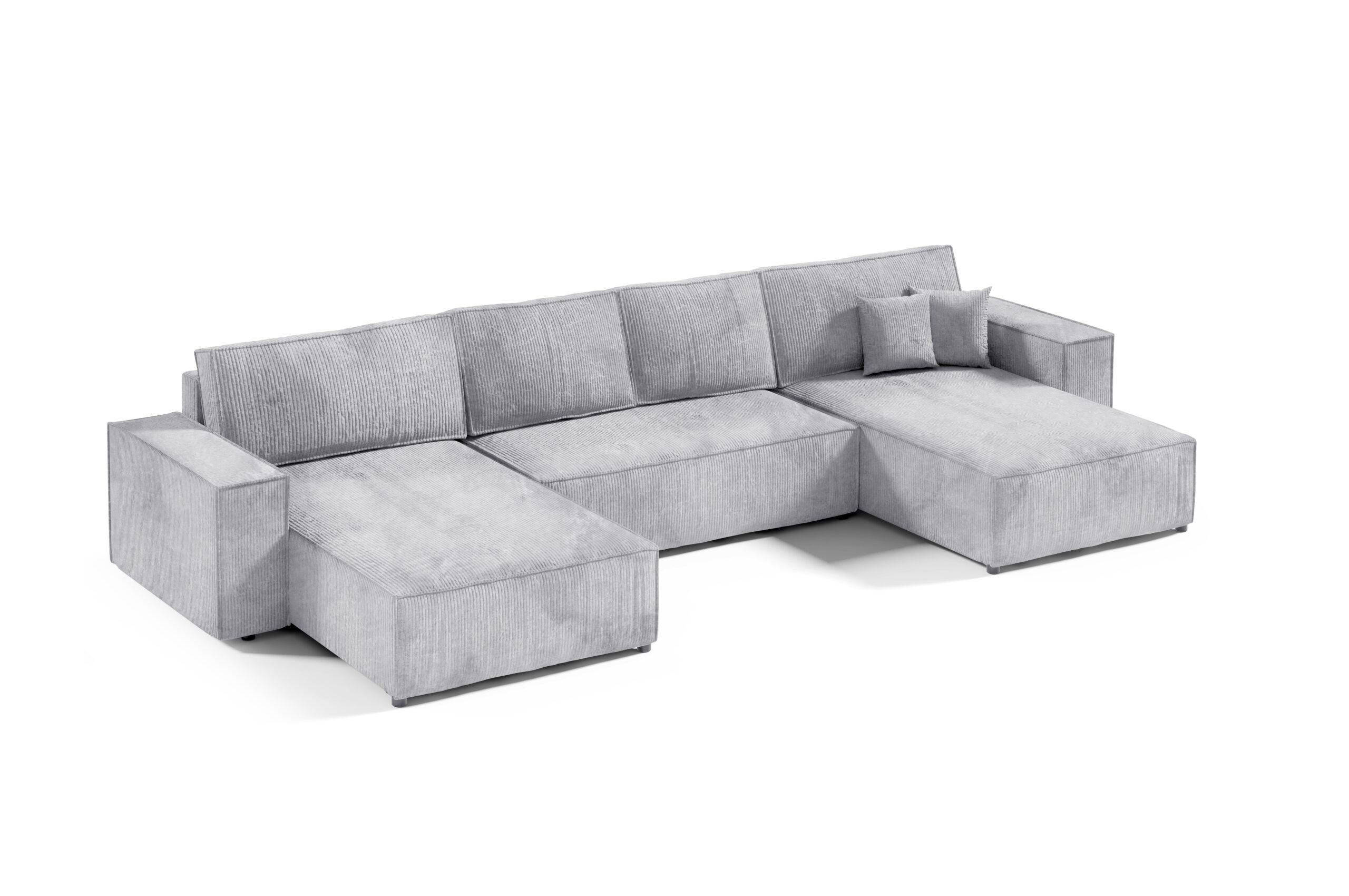 WOHNLANDSCHAFT mit Schlaffunktion Grau - Grau, Textil (398/70/185cm) - Furnisell