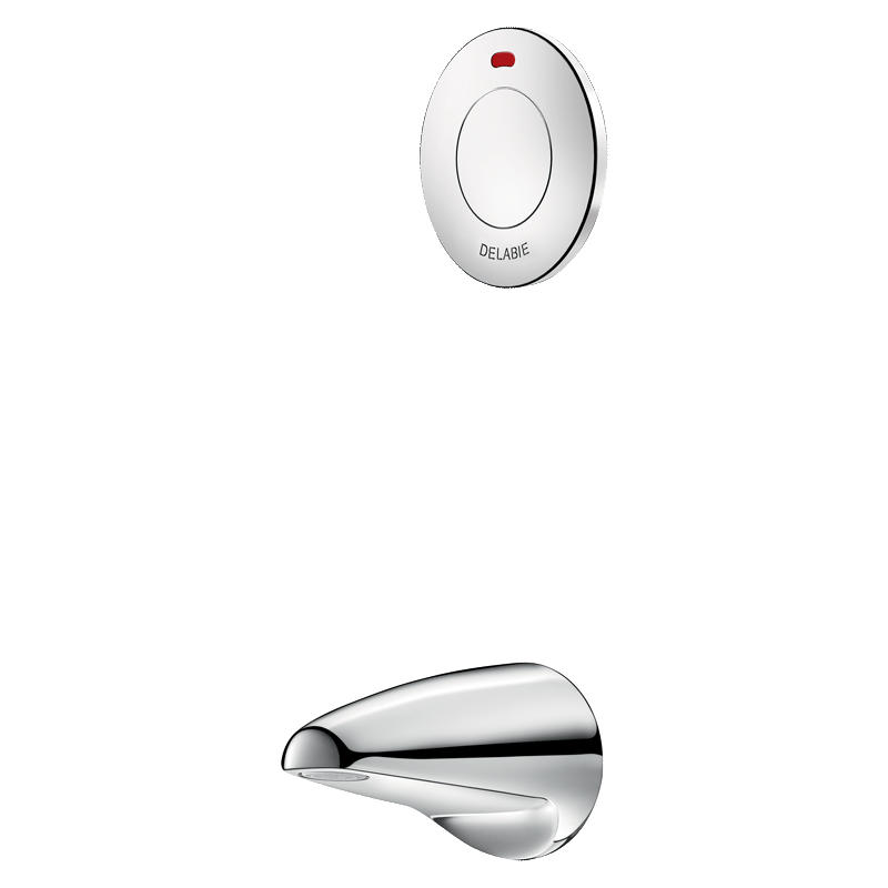 TEMPOSTOP AB Selbstschlussventil G1/2B Hinterwandmontage 7 Sek. - Chromfarben, Metall (8/6.5/53cm) - Delabie
