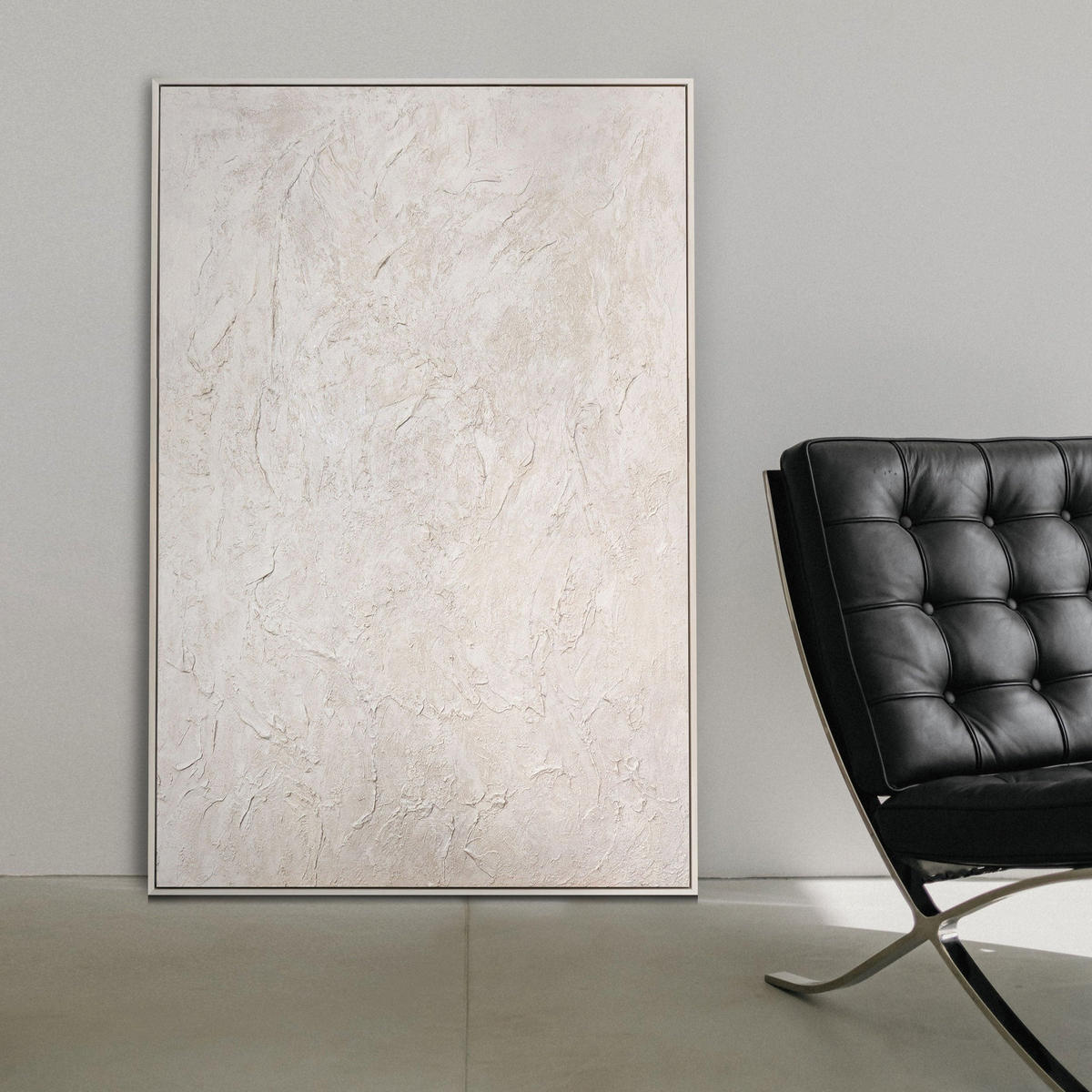 GEMÄLDE Das Flüstern der Zeit Schattenfugenrahmen Beige 120x80 cm - Beige, Holz (120/80cm) - YS-art gallery