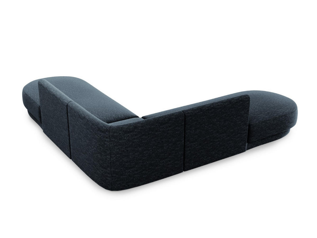 WENDBARES-ECKSOFA Miley aus Chenille-Stoff königsblau 5 Sitzplätze - Blau, Textil (248/248cm) - Micadoni