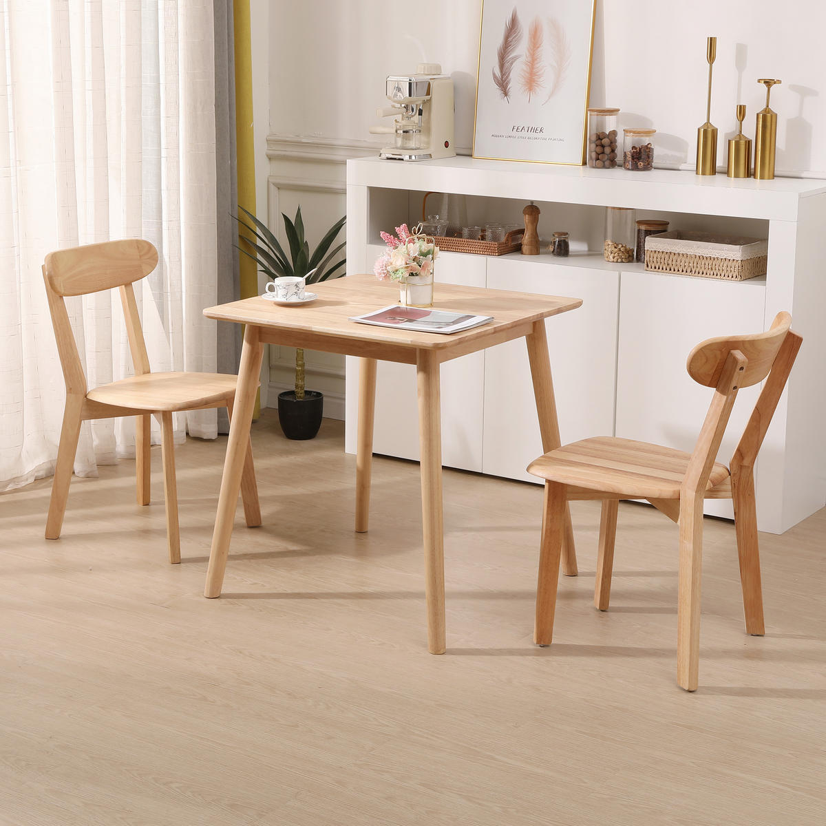 STUHL 2er-Set Holz Braun - Braun, Holz (41/79/56cm) - Nordlys