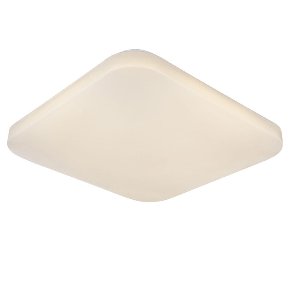 LED DECKENLEUCHTE Metall Weiß quadratisch - Weiß, Metall (25/25/5cm) - Globo Lighting