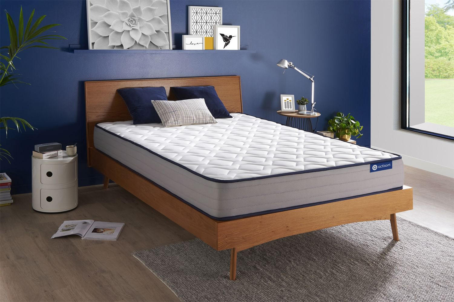 MATRATZE Actiflex form Taschenfederkern und Memory-Schaum 160 x 200 cm h3 - Weiß, Textil (160/200cm) - ACTISOM