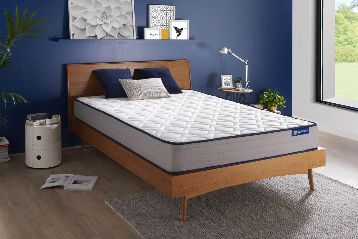 MATRATZE Actiflex form Taschenfederkern und Memory-Schaum 130 x 190 cm h3 - Weiß, Textil (130/190cm) - ACTISOM