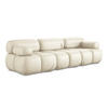 3-SITZER SOFA Kunstleder Beige - Beige/Creme, Leder/Kunststoff (285/70/96cm) - Makamii