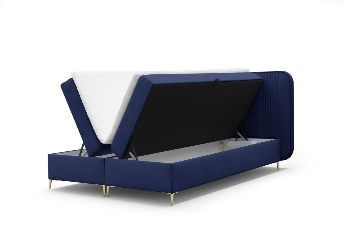 BOXBETT Alize - Blau, Holzwerkstoff/Textil (120/200cm) - Fun Möbel