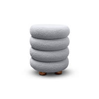 HOCKER NOLLIE 34/34/40 cm Grau - Braun/Grau, Holz/Textil (34/40/34cm) - Lookway