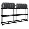 REIFENREGAL Tiger XL 2er-Set mit 2x 200x150x45 cm 300 kg Fachlast bis zu 36 Reifen Schwarz - Schwarz, Metall (300/200/45cm) - PROREGAL