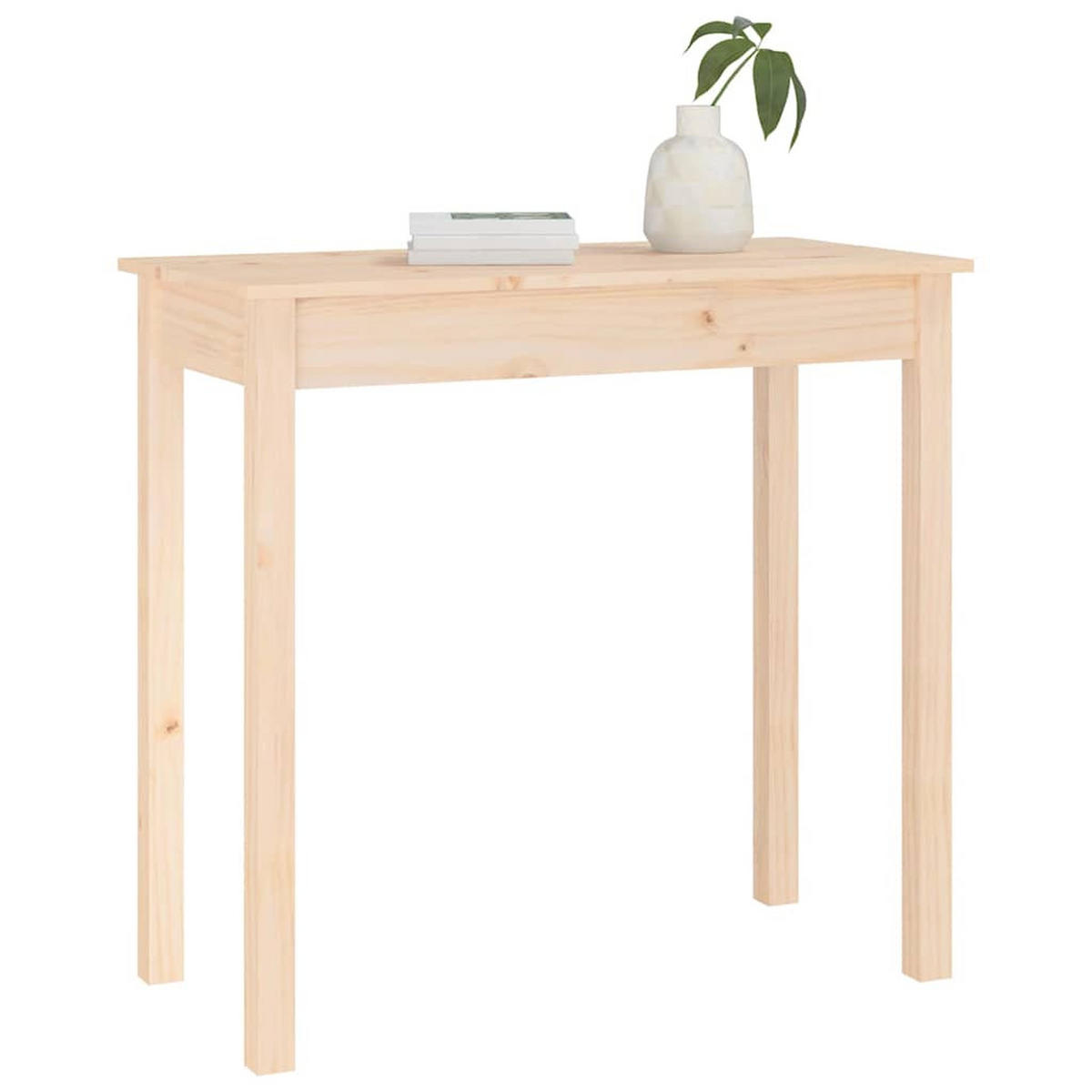 KONSOLENTISCH 80/40/75 Cm Massivholz Kiefer - Braun, Holz (80/40/75cm) - vidaXL