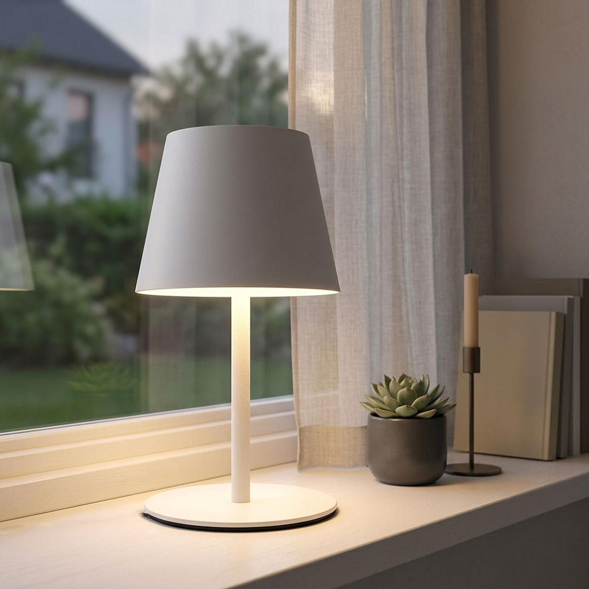 2X LED TISCHLAMPE Vannie I Weiß - Weiß, Metall (11.5/11.5/36cm) - Globo Lighting