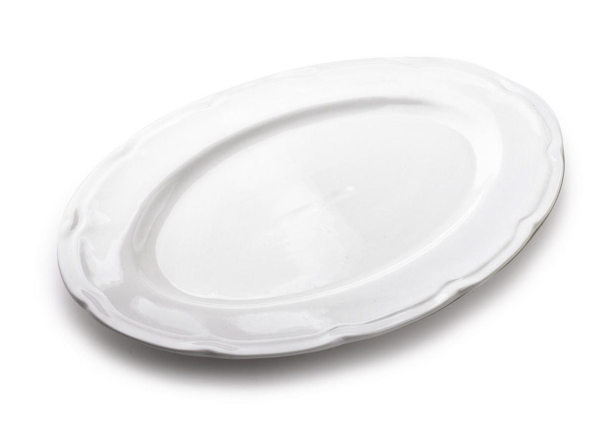 TELLER Hella Weiß 30/21/2 cm Keramik - Weiß, Keramik (21/2/30cm) - Mondex