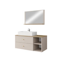 BADMÖBEL-SET Kertos I - Beige/Goldfarben, Holzwerkstoff/Metall (100/57/45cm) - MIRJAN24