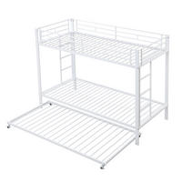 ETAGENBETT Eisenrahmenbett Weiß 90x200 cm - Weiß, Metall (90/200cm) - ComfortXL
