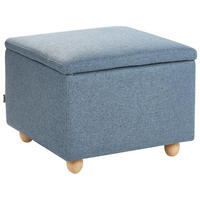 POUF mit Stauraum Stoff Blau Ferndale - Blau, Textil (60/46/60cm) - Beliani