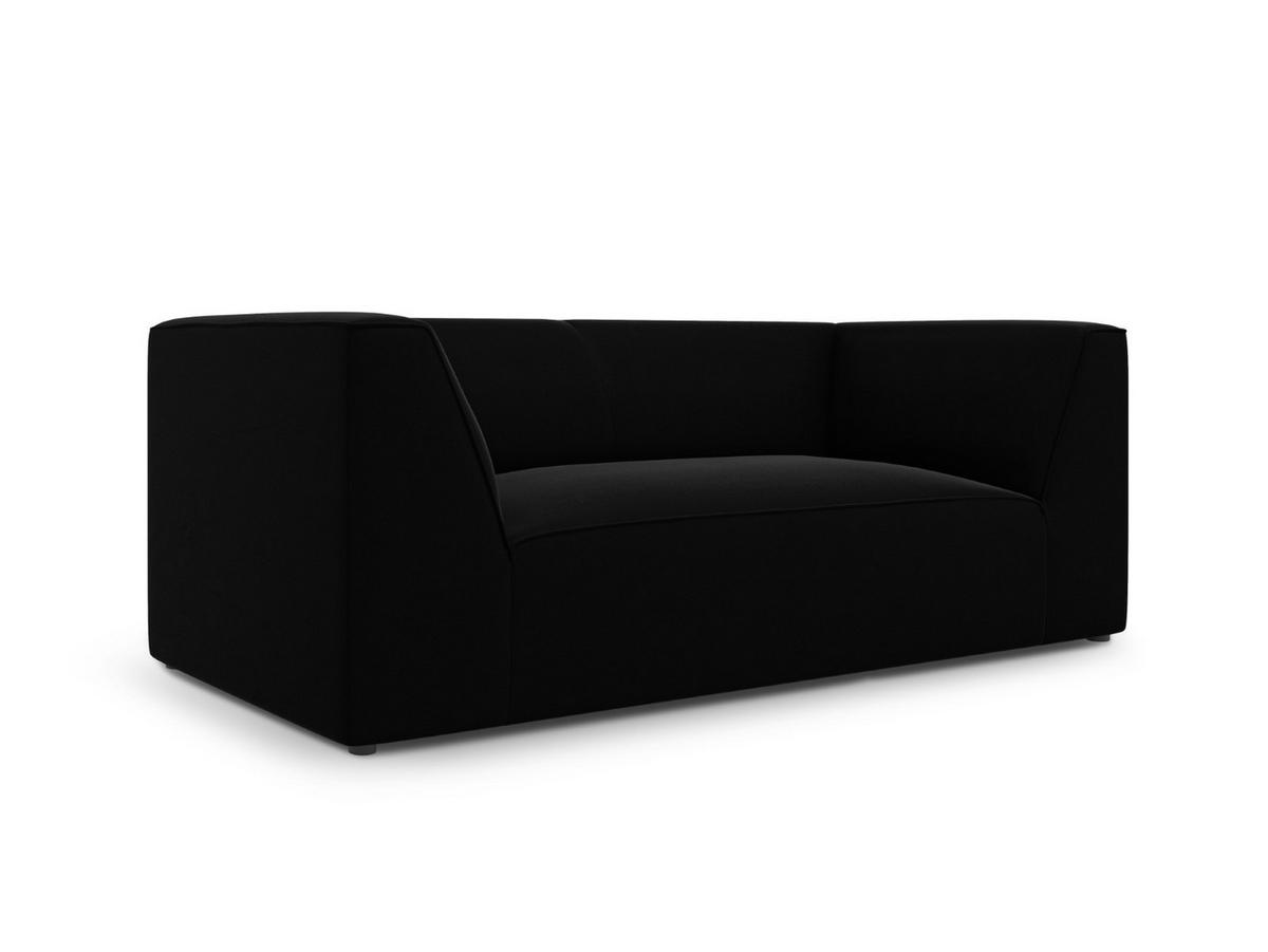 SOFA Ruby aus Samt schwarz 2 Sitzplätze - Schwarz, Textil (93/69/174cm) - Micadoni