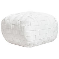 POUF Cremeweiß Bodla - Weiß, Kunststoff (50/30/50cm) - Beliani
