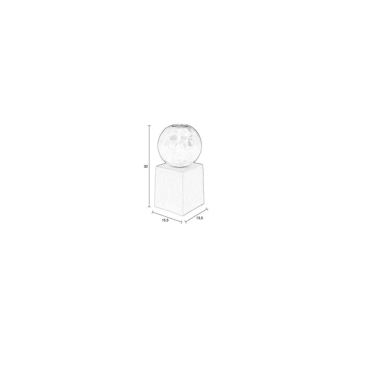 VASE Crocus Beige - Beige, Metall (30cm) - Zuiver