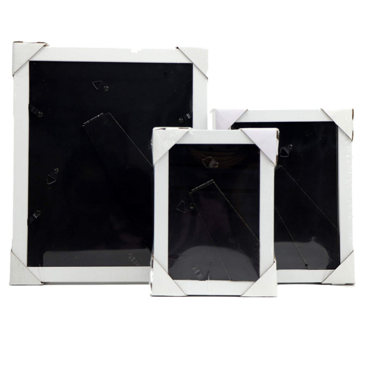 RAHMEN Set mit 10 aus MDF und Acrylglas Schutz und Aussteller für Fotografien, Bilder, Poster, Gemälde Farbe Weiß 20x25, 13x18, 10x15 cm - Weiß, Holz (20/3/25cm) - Nacnic