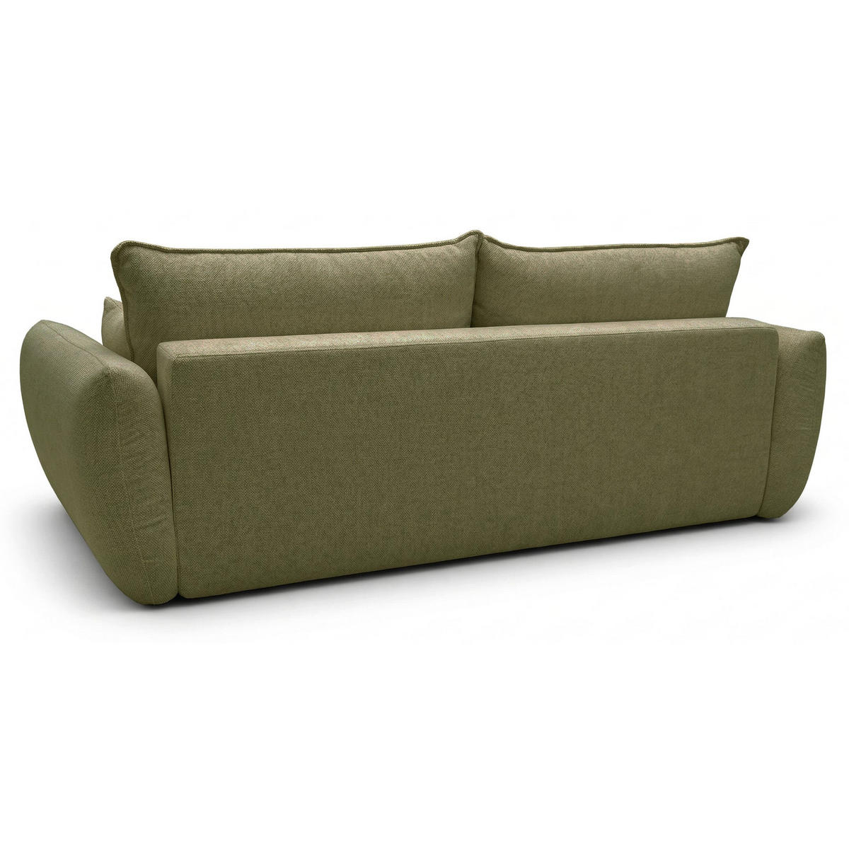 3-SITZER SCHLAFSOFA Zordo Chenille Oliv - Schwarz/Olivgrün, Kunststoff/Textil (238/91/102cm) - Selsey