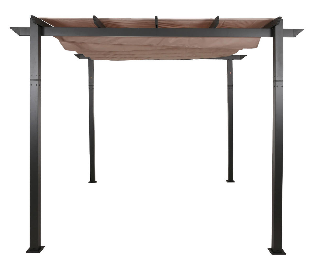 PERGOLA Aluminium 3x3m Taupe - Taupe, Metall (300/240/300cm) - BERLINLODGE