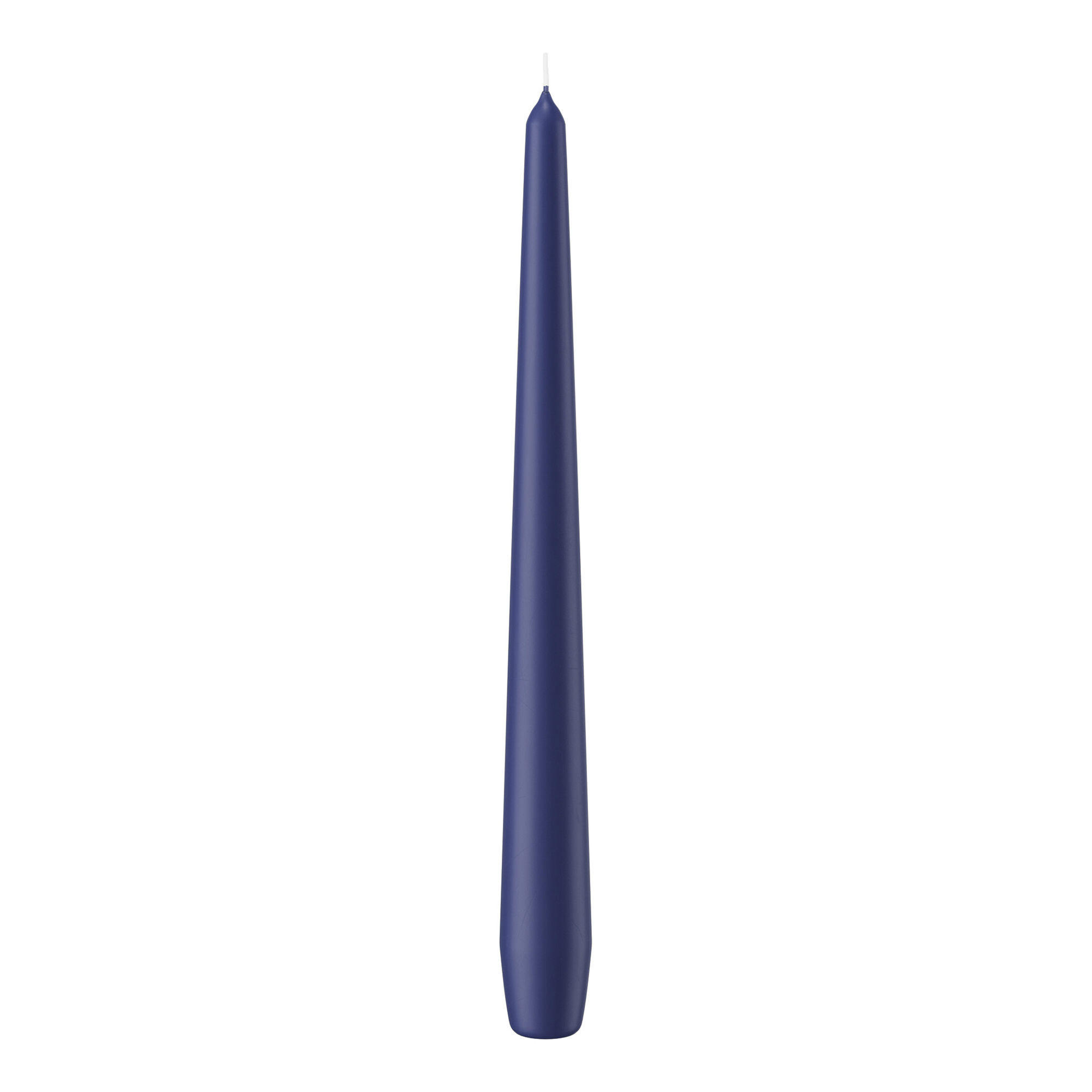 SPITZKERZEN (konische Kerzen) Dunkelblau 250 x Ø 25 mm, 12 Stück - Dunkelblau, Paraffin (2.5/25/25cm) - Wiedemann Kerzen