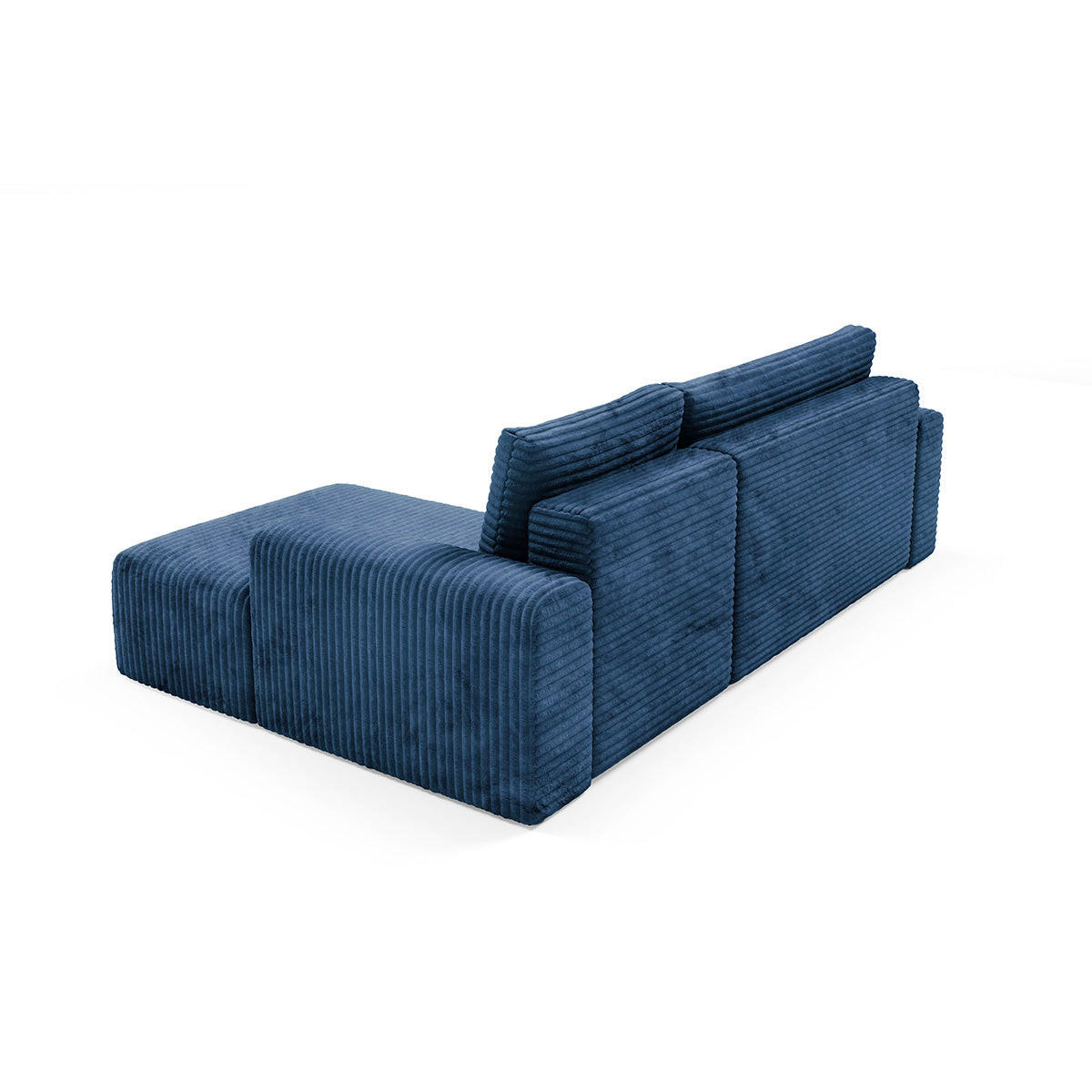 ECKSOFA Romeo 3 Sitzplätze Dunkelblau - Blau, Holz (268/163cm) - Petits-meubles