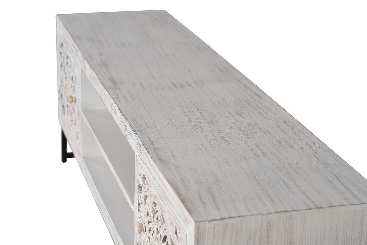 TV-SCHRANK aus Mangoholz - Weiß, Holz (170/55/40cm) - Giner y Colomer