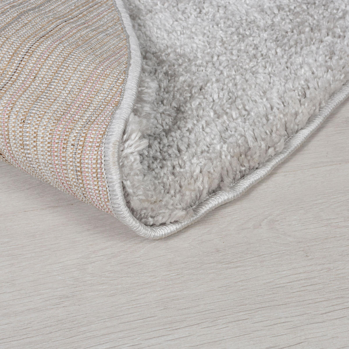 TEPPICH Hochflor Shaggy-Design, teddyweich LYNE, Grau 133x133 cm - Grau, Textil (133/133cm) - KADIMA DESIGN