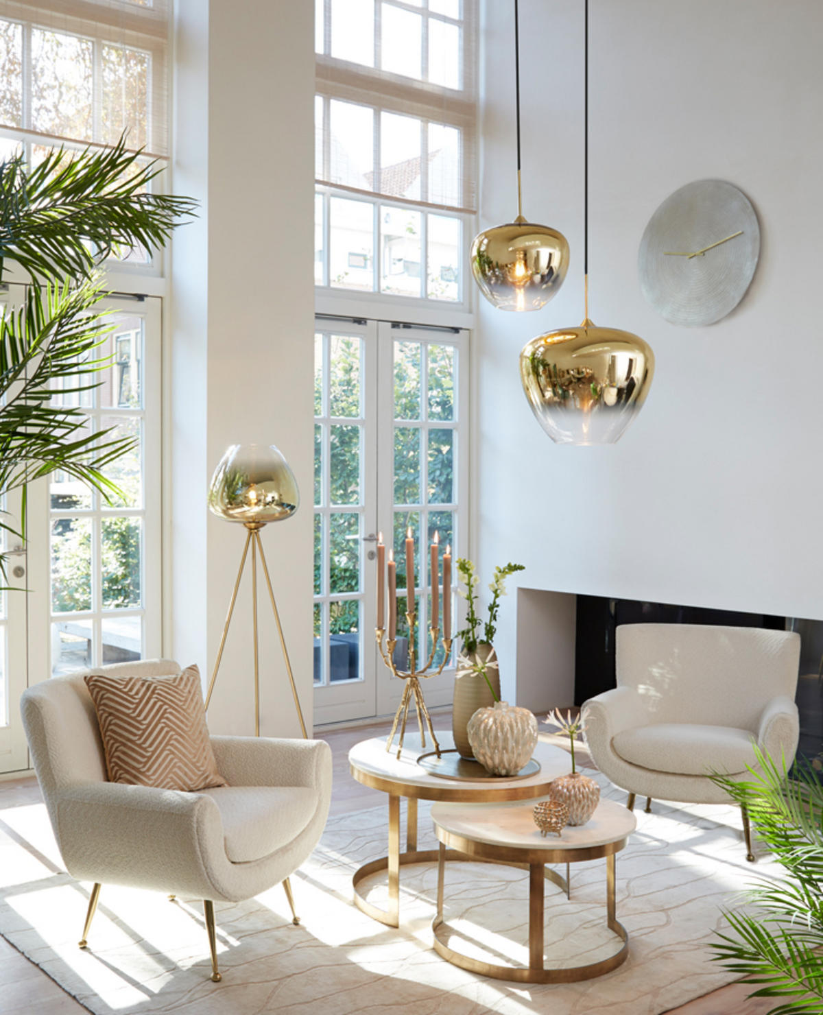 SESSEL Vinstra Weiß 79/76/79 cm - Weiß, Metall (76/79/79cm) - Light & Living