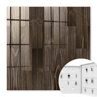 SCHLÜSSELBOX Weiß 30x30 cm – Türöffnung nach rechts - Braunes Holz - Braun, Metall (30/30/5cm) - TULUP