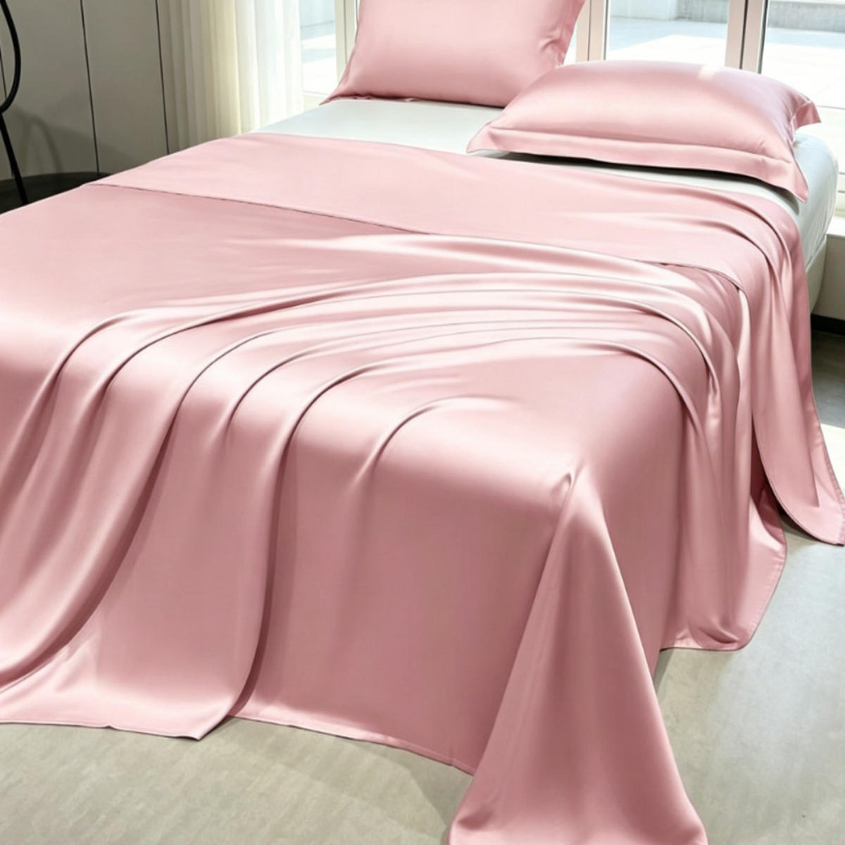 BETTWÄSCHE,ROSA, Eisseidenstoff, 230 x 160 cm - Rosa, Textil (160/230cm) - Weltevree
