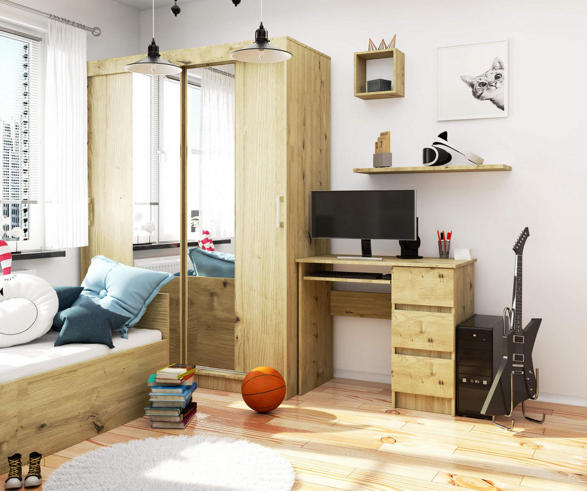 SCHREIBTISCH Artisan-Eichenfarbe 90x50x77 cm - Eiche Artisan, Holzwerkstoff (50/90/77cm) - Akord