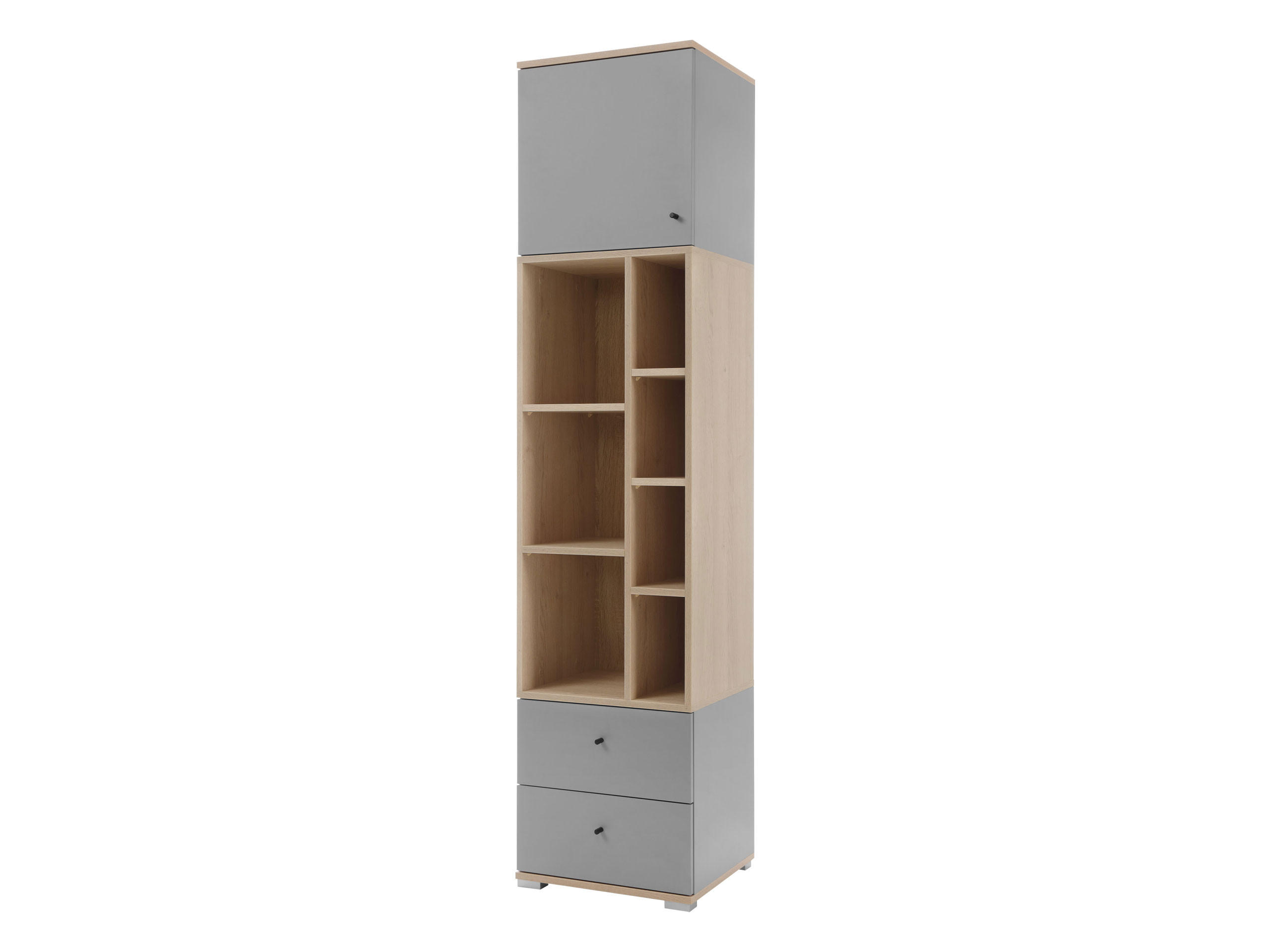 Mirjan24 Regal Grau, Natur 40x195x45 cm