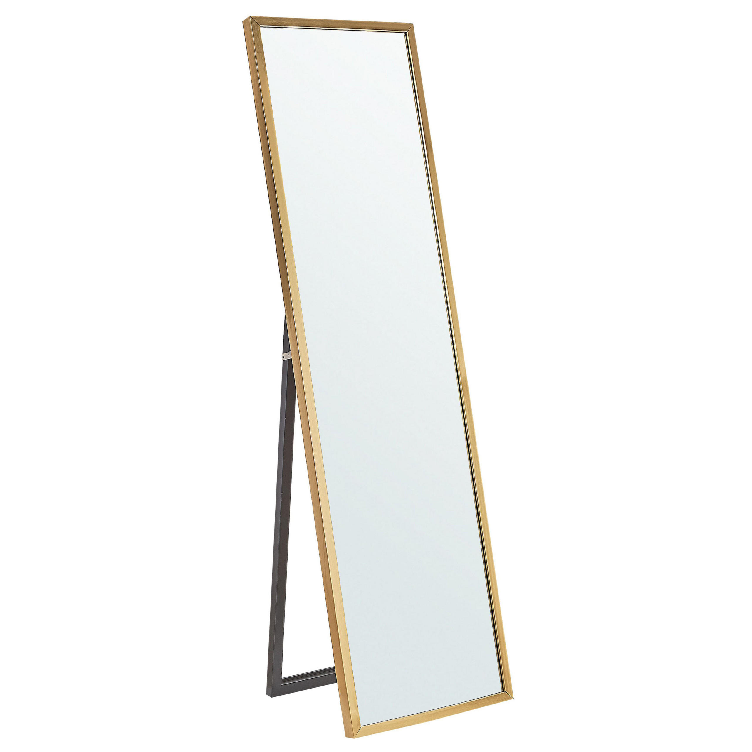 STEHSPIEGEL gold rechteckig 40/140 cm Torcy - Goldfarben, Kunststoff (40/140/3cm) - Beliani