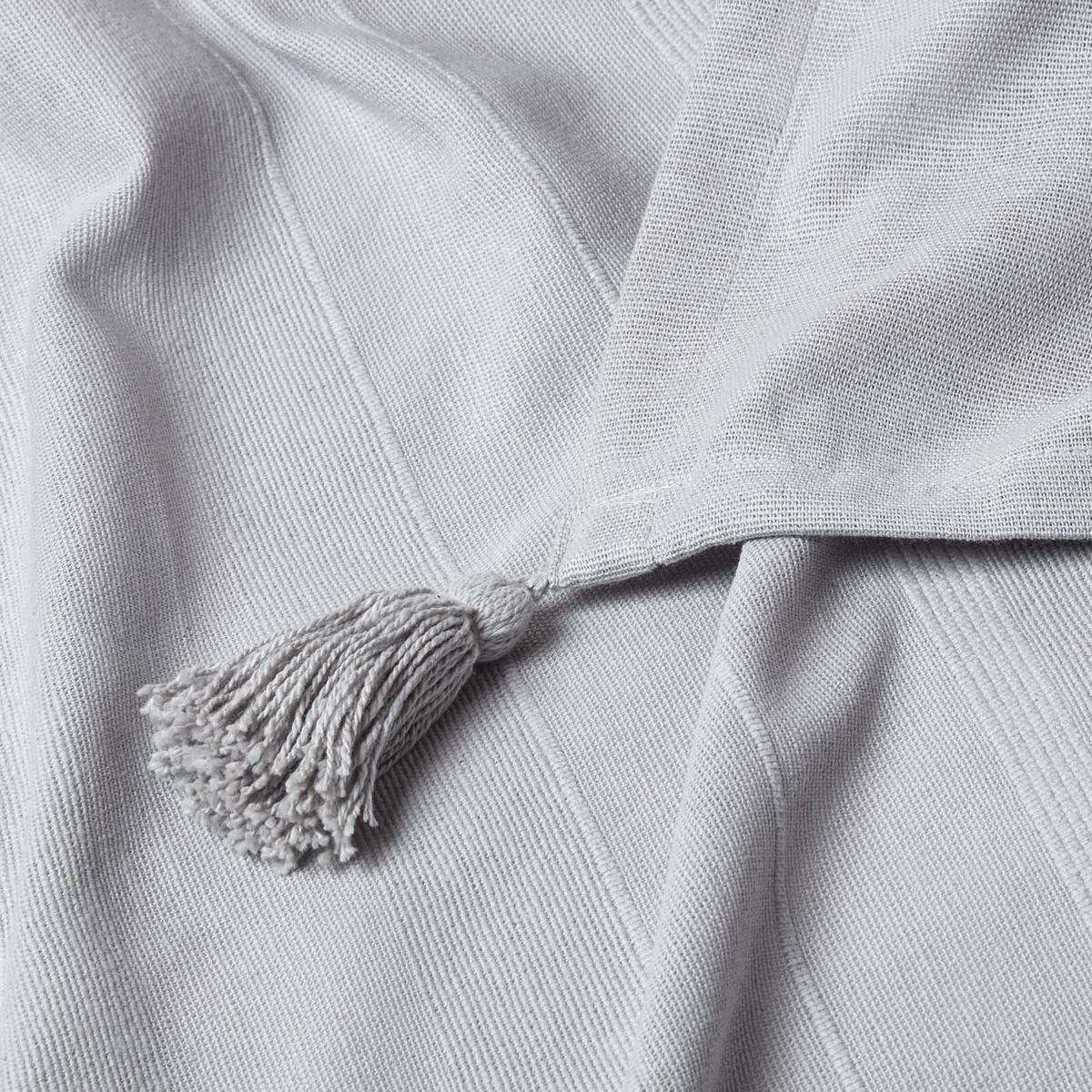 WOHNDECKE Rajput 150/200 cm, 100% Baumwolle - Hellgrau, Textil (150/200cm) - Homescapes