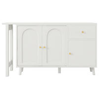 ECKSCHREIBTISCH Weiß 120/40/74,5 cm 360° drehbar mit Schublade - Weiß, Holzwerkstoff (40/120/74.5cm) - PANGIVO