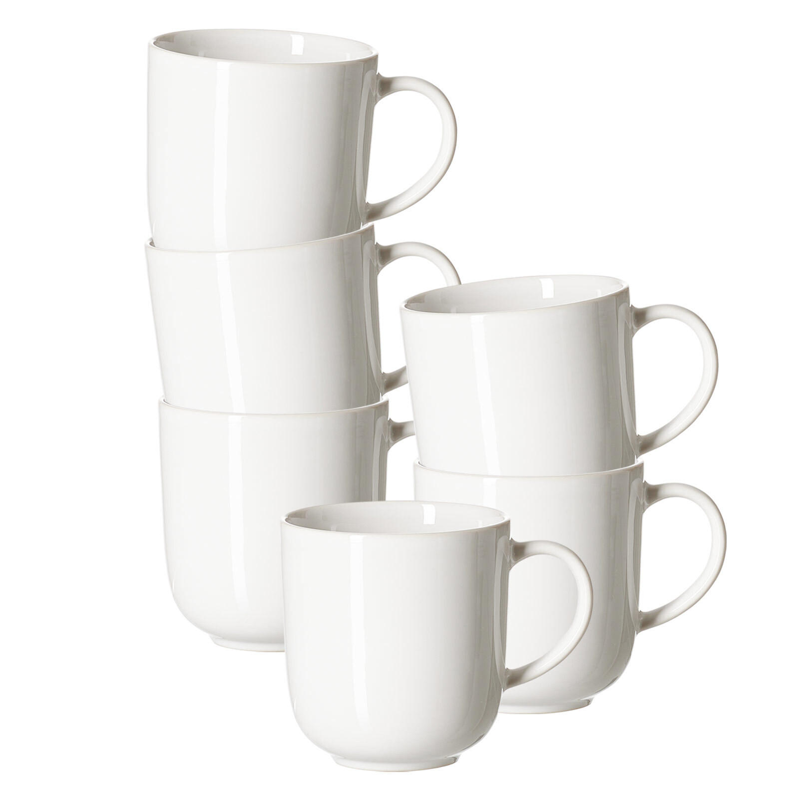 HENKELBECHER Volos weiß 400 ml 6er Set - Weiß, Keramik (0.4L) - Ritzenhoff Breker