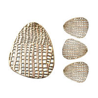 GLASUNTERSETZER Leila Gold 13/11.5/1 cm Kunstoff - Goldfarben, Kunststoff (11.5/13cm) - Mondex