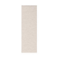 BAUMWOLLLÄUFER Ron handgewebt 80x250 cm - Creme, Naturmaterialien/Textil (80/250cm) - benuta