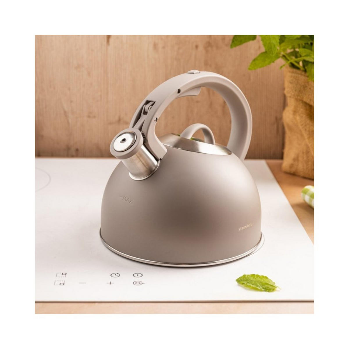 WASSERKESSEL Grau 23/21/22 cm KB7912 - Grau, Metall (23cm) - Klausberg 
