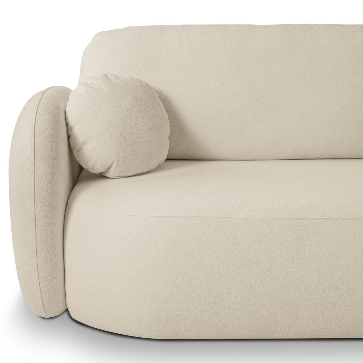 ECKSOFA Olena - Beige (Sicuro 55) - Beige, Holzwerkstoff (248/174cm)