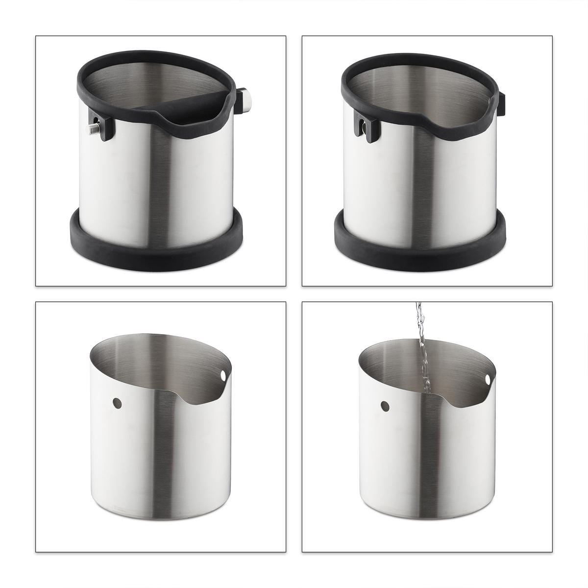 ABKLOPFBEHÄLTER - Multicolor, Kunststoff/Metall (17/17/17cm) - Relaxdays