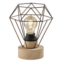 TISCHLEUCHTE Holz Rostfarben - Braun, Holz (19/19/22.5cm)